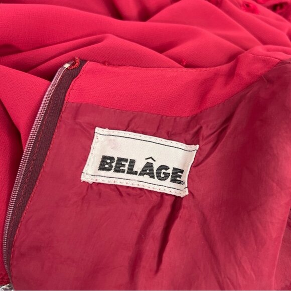 Belage one piece pants suit jumper vintage Elegant Red Long Sleeve Jumpsuit - Picture 13 of 15